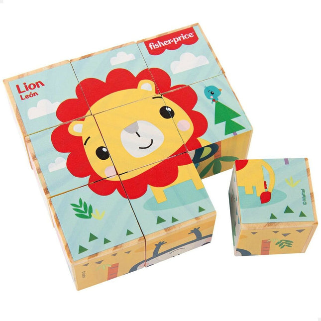 Kinder Puzzle aus Holz Fisher Price + 2 Jahre 9 Stücke (6 Stück)