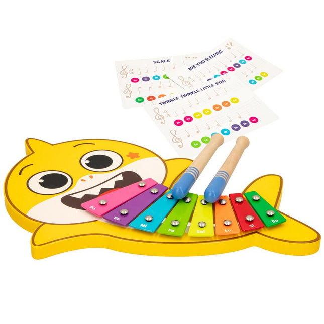 Xylofon Baby Shark Holz 31 x 2,5 x 20 cm (6 Stücke) (6 Stück)