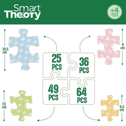 Kinderpuzzle Colorbaby 4 in 1 174 Stücke Bauernhof 68 x 68 cm (6 Stück)