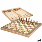 Schach- und Dame-Brett Colorbaby Holz Backgammon (4 Stück)