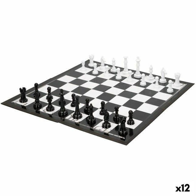 Schach- und Dame-Brett Colorbaby Kunststoff (12 Stück)