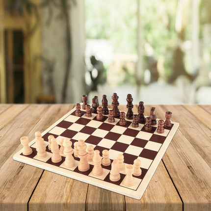 Schach- und Dame-Brett Colorbaby Holz Metall (6 Stück)