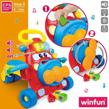 Rutschauto Winfun Licht Sound Flugzeug 37 x 17,5 x 14 cm (2 Stück)