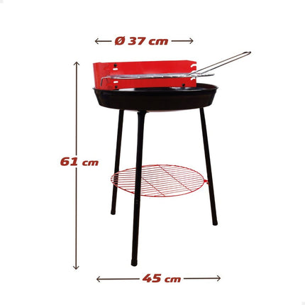 Grill Tragbarer Aktive Rot 37 x 61 x 45 cm Holz Eisen Ø 38 cm