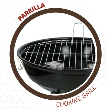 Grill Tragbarer Aktive Rot 36 x 44 x 36 cm Ø 36 cm Emailliertes Metall