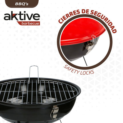 Grill Tragbarer Aktive Rot 36 x 44 x 36 cm Ø 36 cm Emailliertes Metall