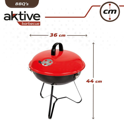 Grill Tragbarer Aktive Rot 36 x 44 x 36 cm Ø 36 cm Emailliertes Metall