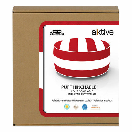 Aufblasbares Puff Aktive Gestreift 53 x 23 x 53 cm Kolonial (4 Stück)