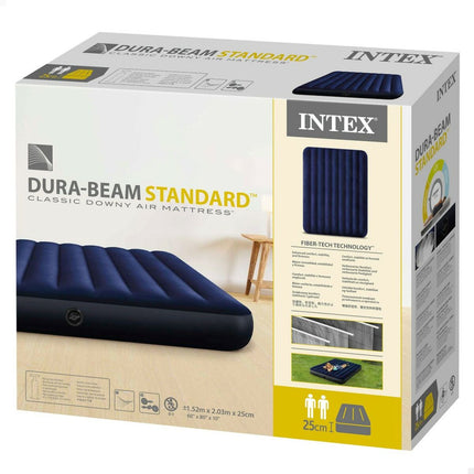 Luftmatratze Intex CLASSIC DOWNY 203 x 25 x 152 cm (3 Stück)