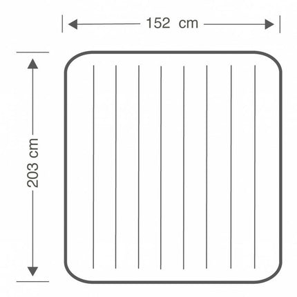 Luftmatratze Intex CLASSIC DOWNY 203 x 25 x 152 cm (3 Stück)