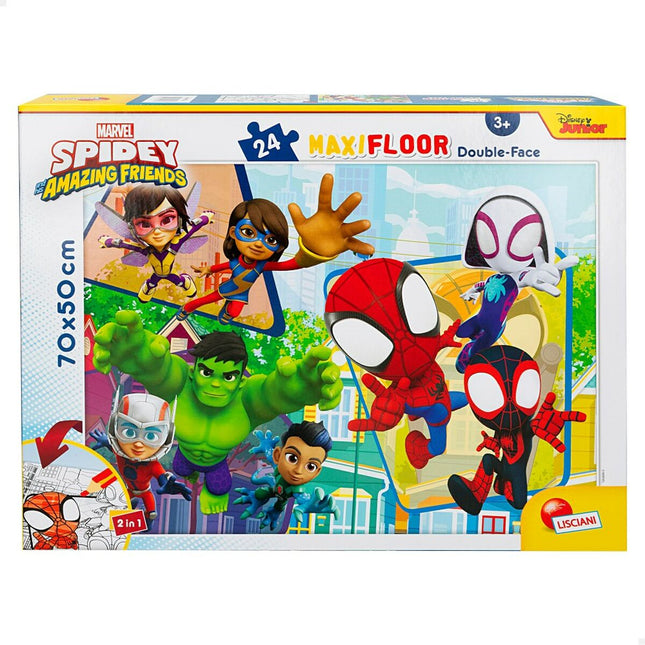 Kinderpuzzle Spidey Beidseitig 24 Stücke 70 x 1,5 x 50 cm (6 Stück)