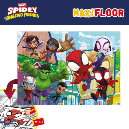 Kinderpuzzle Spidey Beidseitig 24 Stücke 70 x 1,5 x 50 cm (6 Stück)