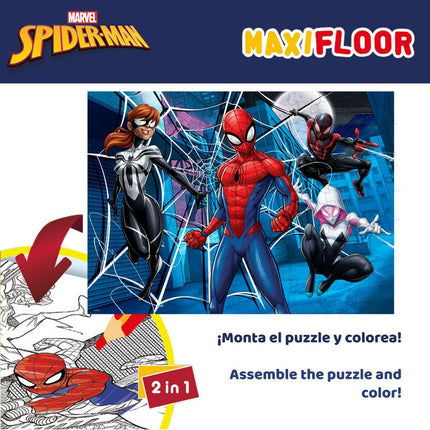 Kinderpuzzle Spider-Man Beidseitig 60 Stücke 70 x 1,5 x 50 cm (6 Stück)