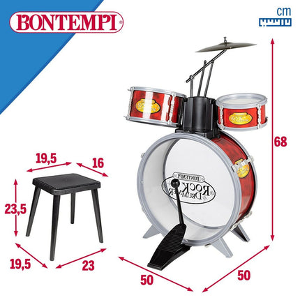 Schlagzeug Bontempi Rot Kunststoff 50 x 68 x 50 cm (7 Stücke) (2 Stück)