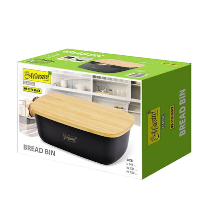 Brotkorb Feel Maestro MR-1776-BLACK Schwarz Holz Kunststoff 1 Stücke 34,5 x 13 x 23,5 cm