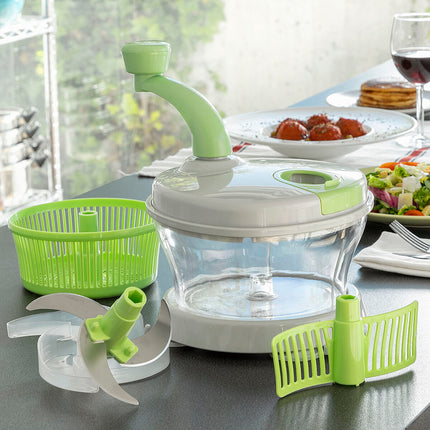 4 in 1 Schleuder, Schneidwerk und Rührgerät mit Zubehör und Rezepten Chopix InnovaGoods