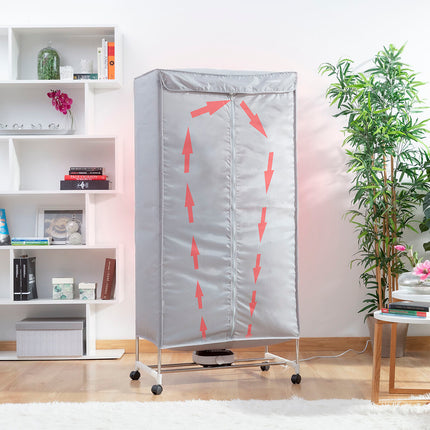 Tragbarer elektrischer Wäschetrockner mit 2 Höhen Hayerport InnovaGoods 1000W