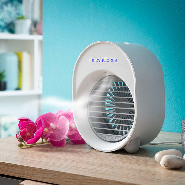 Mini-Ultraschall-Luftbefeuchter mit LEDs Koolizer InnovaGoods humidificador mini 200 ml Weiß ABS (USB-Kabel) (Restauriert A)