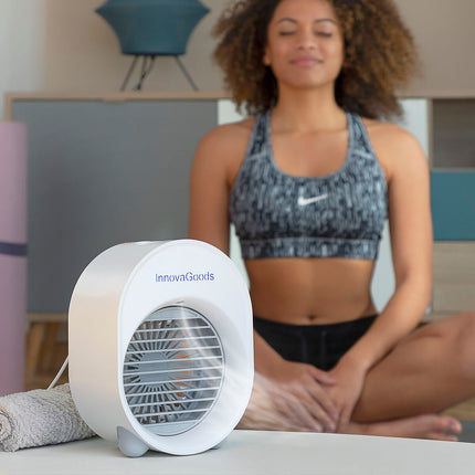 Mini-Ultraschall-Luftbefeuchter mit LEDs Koolizer InnovaGoods humidificador mini 200 ml Weiß ABS (USB-Kabel) (Restauriert A)