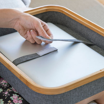 Tragbare Laptop-Unterlage mit Ablagefach Larage InnovaGoods Grau (Restauriert A)