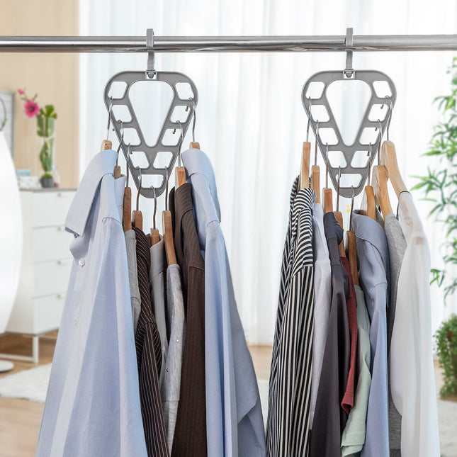 Kleiderbügel-Organizer-Set Orzer InnovaGoods 2 Stück Grau (Restauriert A)