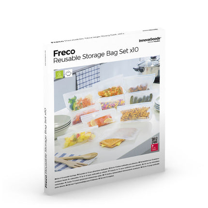 Wiederverwendbare Säcke für Lebensmittel Freco InnovaGoods IG816049 Kunststoff 10 Stücke (Restauriert A)