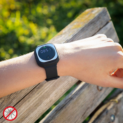 Ultraschall-Mückenschutzuhr Wristquitto InnovaGoods Schwarz Silikon (Restauriert A+)