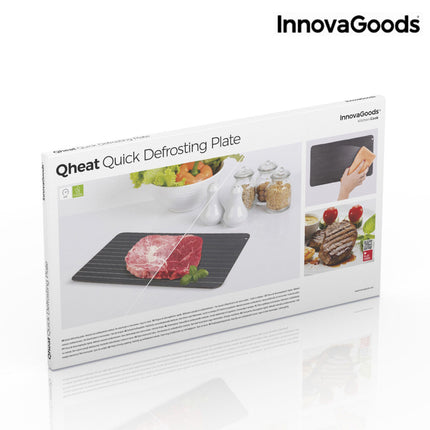 Schnelle Auftauplatte für Nahrungsmittel Qheat InnovaGoods IG117247 Schwarz Antihaftversiegelung (Restauriert A)
